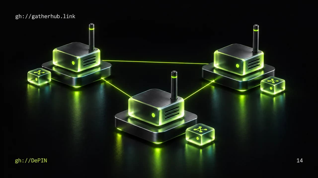 Distributed devices form a network around multiple users.